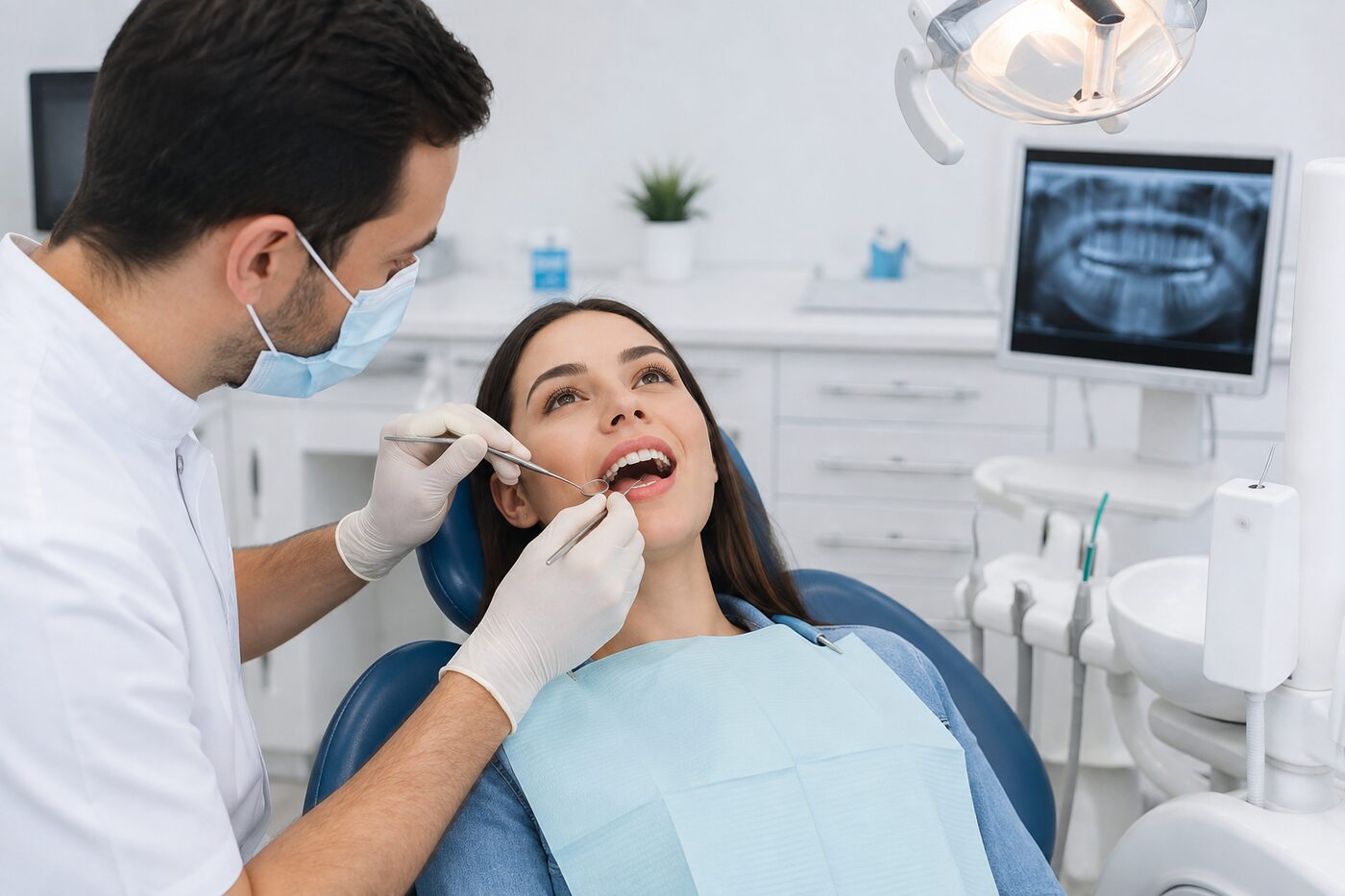 Dt. Y. Kenan Öztürk kliniğinde bir muayene anı
